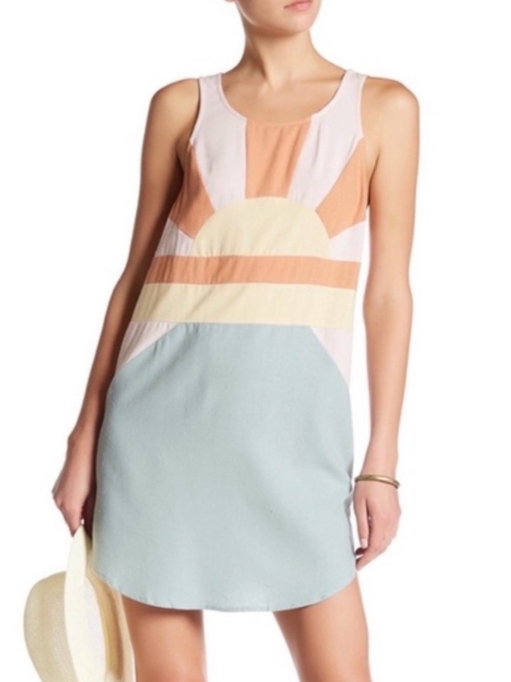 Free People Sunrise linen shift dress